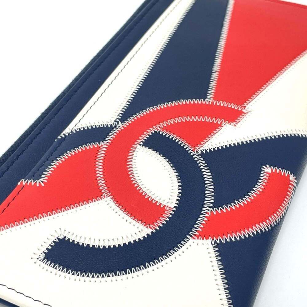 CHANEL Red Lambskin Leather Logo Wallet - Picture 7 of 12